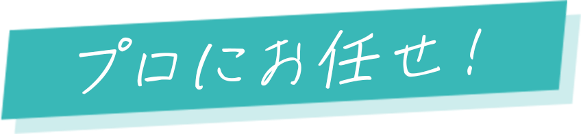 プロにお任せ！